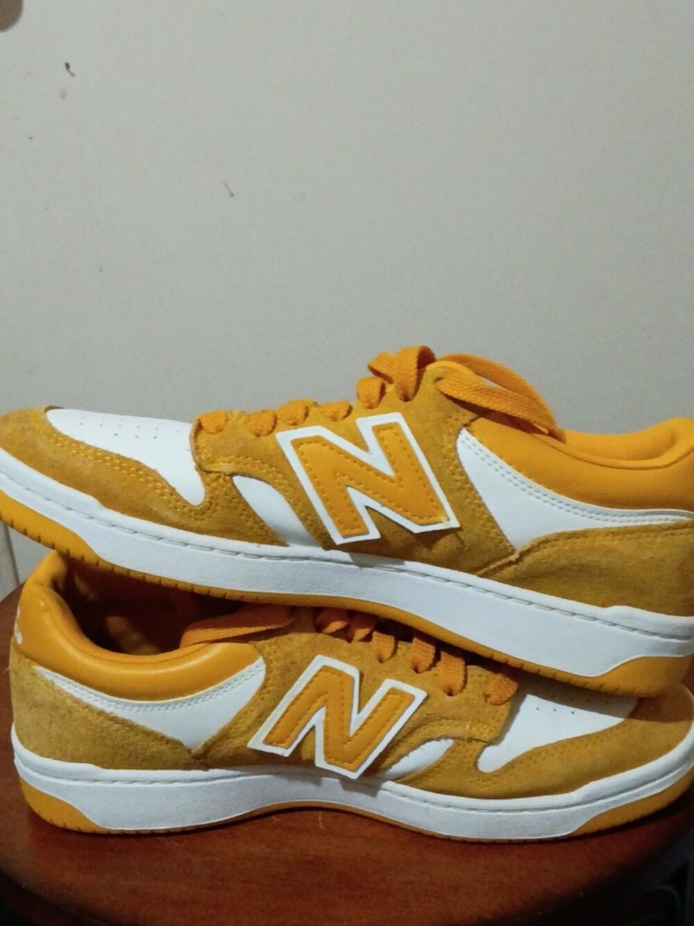 New Balance 480 Shoes Mens Size 7 Skate Suede BB480LWA Sneakers Varsity Gold - Picture 12 of 13